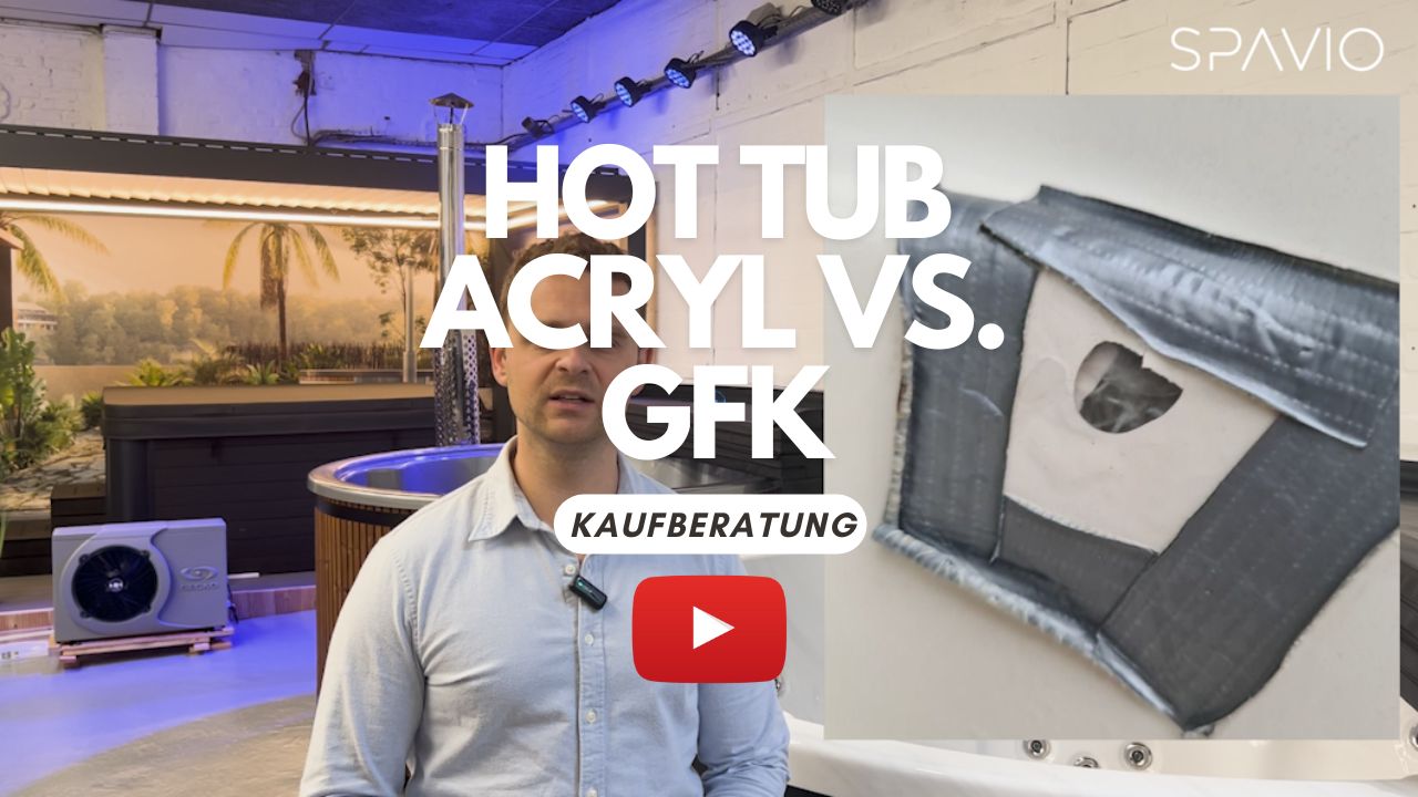 Hot Tub Acryl oder GFK – welcher ist der richtige für dich? 💧 In diesem Video nehmen wir die beiden Materialien unter die Lupe und geben dir eine umfassende Kaufberatung! Wir vergleichen Acryl und GFK in Bezug auf den Fertigungsprozess, Materialbeschaffenheit, Bauweise, Wartung und Pflege, Langlebigkeit und Beständigkeit sowie die Preisgestaltung. Wenn du vor der Entscheidung stehst, welcher Hot Tub am besten zu dir passt, findest du hier wertvolle Infos für deine Kaufentscheidung! 🛁✨